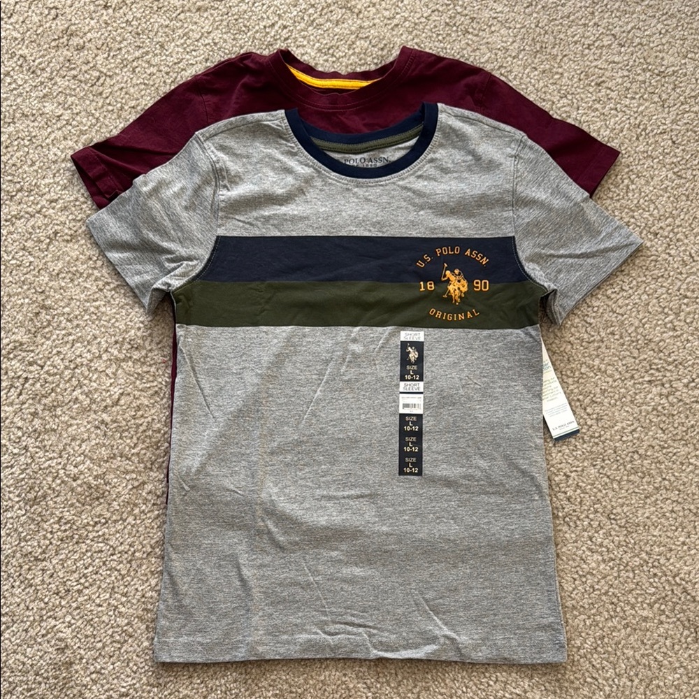 Boys, Size 10 U.S. Polo Assn. Set of 2 shirts
